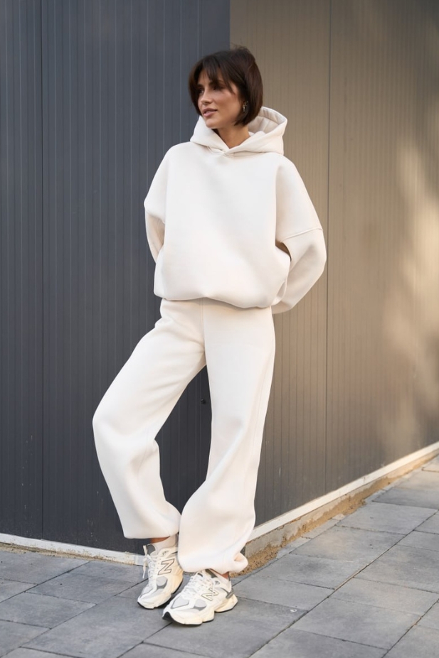 Warm women's Oversize tracksuit ivory